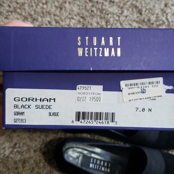 Stuart Weitzman Gorham Black Suede Shoe - Picture 8 of 9